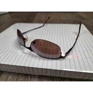 Foster Grant Y2K 2000s Brown Metal Vintage Men's Wrap Around Sunglasses Gatsby
